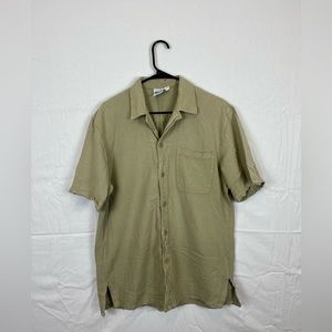 Vintage Tilley Cotton Short Sleeve‎ Button Down Sz M
